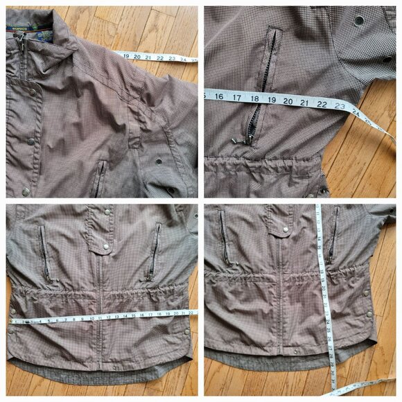 Sunice Windbreaker Jacket Women's Size L Brown Check - Picture 15 of 16